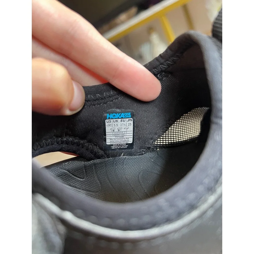 HOKA Hopara 2 Sandal Kids Triple Black 1162552-BBLC Size 4.5